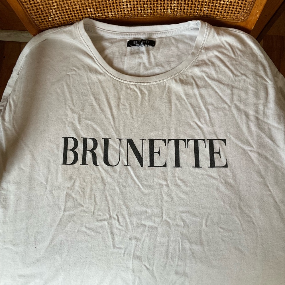 Brunette The Label White Tee